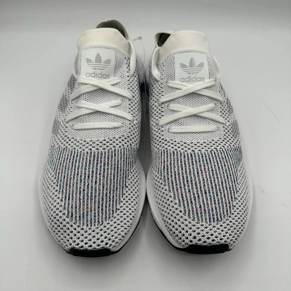 Adidas Swift Run PK Shoes Mens 10 White/Grey One/Core Black Knit Sneakers CG4126